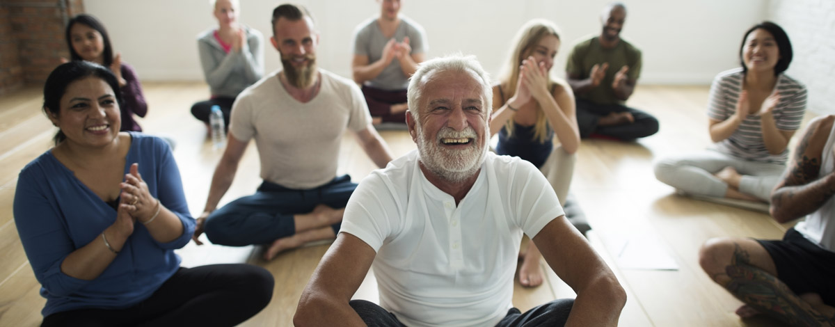 a group meditation session