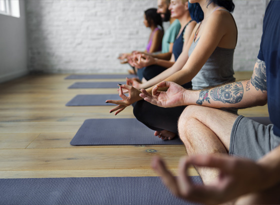 a meditation class at sanctuary lodge